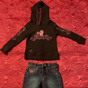 Cowgirl hardware baby outfit